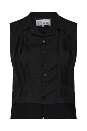 Canotta plissettata nero MAISON MARGIELA | S51NC0628M35534900